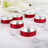 Venta al por Mayor de Portavelas de Aluminio Transparentes de Alta Calidad, Recipientes Vacíos en Forma de Corazón para Fabricación de Velas