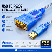 Cable Adaptador USB a RS232, Blindaje Trenzado, Cubierta de PVC, Chip FT232, Convertidor USB DB9 para PC, Laptop y Equipos Industriales