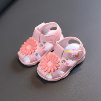 Princesse inspiré fille sandales pour 0-3 ans infantile Baotou enfant en bas âge chaussures fond souple bébé appel chaussures berceau chaussures petits