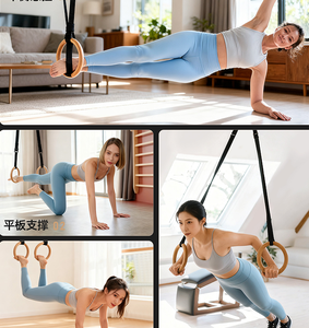 Anillas de Gimnasia de Alta Calidad y Seguridad, Anillas Circulares de Madera para Entrenamiento de Gimnasia, Anillas de Yoga, Ejercicio Aeróbico - Product Image 4