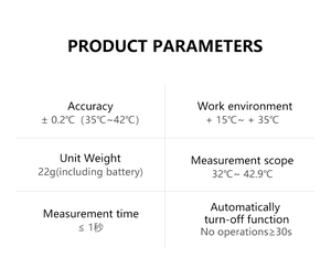 Termômetro infravermelho da testa Termômetro clínico do bebê Termômetro infravermelho do agregado familiar eletrônico com exposição do Lcd - Product Image 4