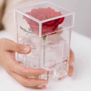 Clear <strong>Single</strong> <strong>Rose</strong> <strong>Box</strong> <strong>Acrylic</strong> <strong>Box</strong> for <strong>Preserved</strong> <strong>Roses</strong> Flower - Product Image 3