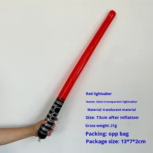 Spada Laser Gonfiabile per Giochi, per Età 14+ Anni, con Accessorio Bastone in PVC Traslucido 73cm, Vendita all'Ingrosso - Product Image 6