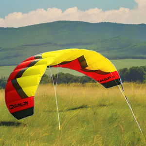 Aquilone da Trazione Parafoil a Quattro Cavi per Principianti, Aquilone Acrobatico da Esterno con Linee di Volo e <span class=keywords><strong>Barra</strong></span> di Controllo per Adulti - Product Image 4