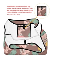 Sac de courses pliable écologique réutilisable de la collection Aloha avec impression personnalisée, en polyester recyclable, grande taille