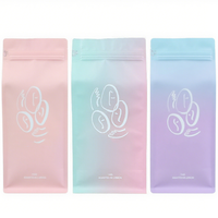 Sacs d'emballage pour chocolat à 8 soufflets latéraux thermoscellables 250g avec valve, en PET/AL/PE de qualité alimentaire, personnalisables