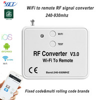 Convertidor WiFi a RF Multifrecuencia 240-930mhz, Reemplaza tu Control Remoto por un Teléfono Celular, Funciona con el Abrepuertas de Garaje