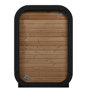 ห้องซาวน่าอบไอน้ำแบบเปียกขนาดเล็กกลางแจ้งสำหรับ 2 คน ทำจากไม้เนื้อแข็งสีดำ พร้อมเตาและหิน - Product Image 4