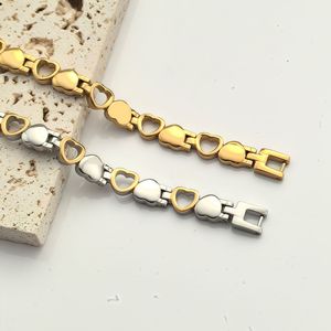 Pulsera Magnética de Acero Inoxidable con Baño al Vacío, Diseño de Corazón 4 en 1, para Hombre y Mujer, Tricolor, Joyería de Moda - Product Image 1