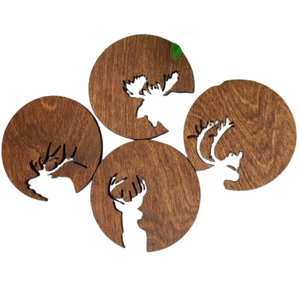 Style classique tasse naturelle sous-verres en bois de noyer écologique pour boissons café thé accessoire de cuisine utilisation minimaliste bureau à domicile - Product Image 4