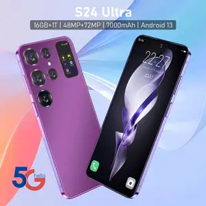 Venta caliente de 6,9 pulgadas hecho en China 5G LTE pantalla grande AMOLED precio bajo S24 ultra teléfono inteligente OLED teléfono móvil