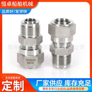 Connecteur à visser à épaule plate en acier inoxydable 304 de type B, étanche, avec joint conique, extrémité soudée, tuyau droit - Product Image 2