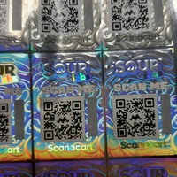 Étiquettes autocollantes holographiques personnalisées avec numéro de série professionnel, code QR de sécurité, pour bougies, artisanat, cadres photo, adhésif PET