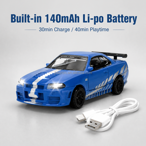รถดริฟท์บังคับวิทยุขนาด 1:64 ทำจากโลหะผสม พร้อมคันเร่งแบบ Linear Throttle ควบคุมด้วยรีโมทความแม่นยำสูง ตัวถังโลหะ รถ<span class=keywords><strong>แข่ง</strong></span> ใช้งานได้นาน 40 นาที - Product Image 3