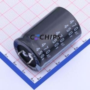 Condensador Electrolítico de Aluminio de Montaje a Presión LGL2W471MELB45, Componente de Orificio Pasante (THT), D30xL45mm 470uF 20% 450V 10mm - Product Image 1