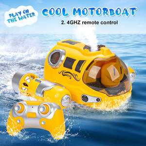 Barco de juguete <span class=keywords><strong>RC</strong></span> con rociador de niebla de rotación de 360 grados, lancha submarina de 2,4G para niños, nivel eléctrico de plástico para principiantes - Product Image 6