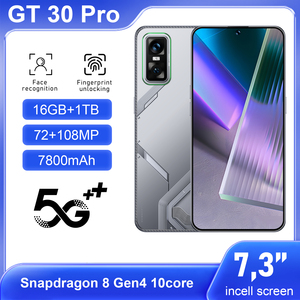 Smartphone étanche 5G débloqué Gt30pro original 16 Go + 1 To, vente chaude 2025, avec coque, écran LED 4K, appareil photo arrière 108 MP - Product Image 5