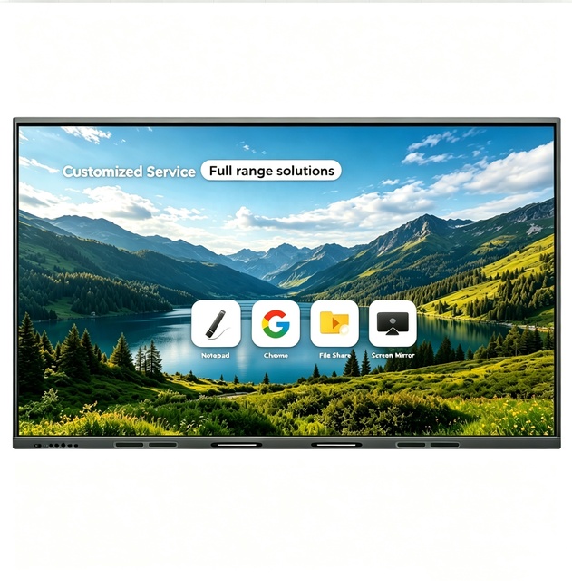 Smart Classroom 4k AI Interactive Whiteboard Touch Display 55 65 75 Inch Touch Screen Interactive Flat Panel