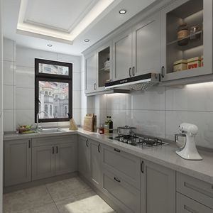 Meuble de cuisine moderne multifonctionnel de luxe léger, îlot de cuisine, table de restaurant, contreplaqué personnalisé, imperméable - Product Image 1