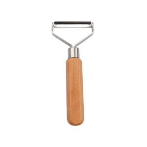 Éplucheur à manche en bois, lame en acier inoxydable, facile à nettoyer, pour fruits et légumes, usage domestique et en cuisine - Product Image 4