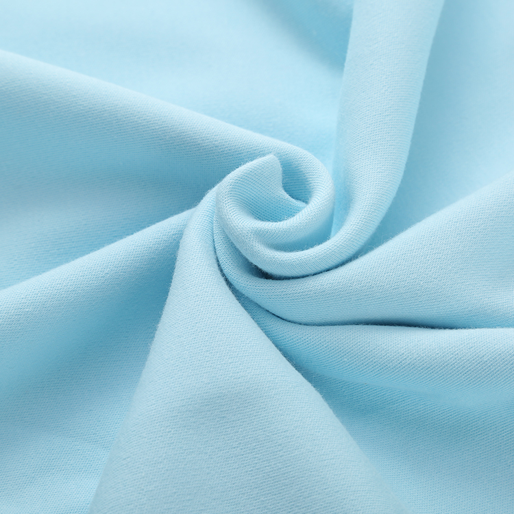 New deigns of Solid 95%Cotton 5%Lycra Knitted Interlock one side peach brush for Spring