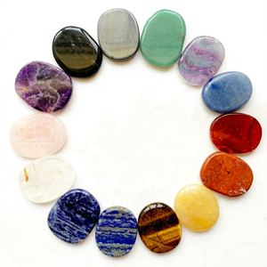 7 Chakra Stones Set Crystals Palm Stones Spiritual Healing Meditation Flat Back Crystals Fengshui Home Decor Natural Gemstone - Product Image 1