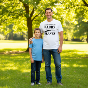 T-shirt papa-son : Je suis la preuve que mon papa n'envoie pas des messages obscènes – Cadeau amusant pour père et enfant - Product Image 3
