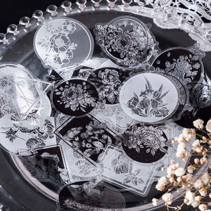 30 pz/pacco pacchetto di adesivi in attesa di fiori per Bloom Series piante in bianco e nero Notebook adesivi decorativi fai da te 8 scelte - Product Image 1