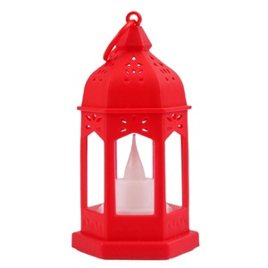 Venta al por mayor 13x7cm LED iluminar Castillo linterna ornamento plástico vela lámpara para decoración del hogar fiesta y Ramadán - Product Image 6