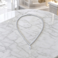 Collier pendentif en moissanite en forme de poire, pavé complet, argent sterling S925, design goutte d'eau, bijoux étincelants, vente en gros