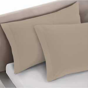 FRIDA LINE - PAR DE FUNDAS DE ALMOFADA DE ALGODÓN DE 52X82 CM, GRIS PALOMA - Product Image 1