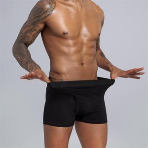 Wholesale Custom 100% Cotton <strong>Men's</strong> Mid-Rise Stretch Boxer <strong>Briefs</strong> Solid Color Athletic Breathable Knitted Underwear Comfortable - Product Image 3