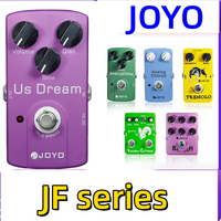 Pédale de guitare électrique JOYO série JF, distorsion, surcharge, égalisation, réverbération, compression, delay, boîtier en alliage d'aluminium.