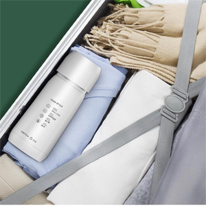 業務用ポータブルミニ電気ケトル ステンレス製温度調節機能付き魔法瓶カップ 300W加熱式 旅行用 - Product Image 3