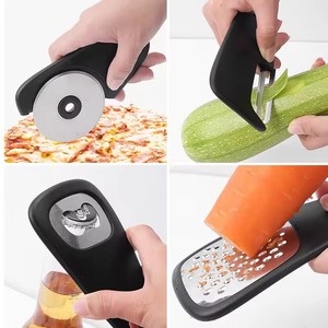 Groothandel 6 Stuks Keukengadgets Set Kaasrasp Flesopener Fruit/Groenteschiller Pizzasnijder Knoflook/Gembermolen - Product Image 4