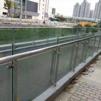 Balustrade d'escalier en acier inoxydable, poteau en verre, garde-corps de balcon en verre, balustres/poteaux/colonnes en verre