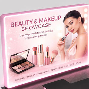 Stand d'exposition cosmétique rétroéclairé 10 x 10 pieds, boîte à lumière, toile de fond, stand de salon professionnel de beauté, design de stand d'exposition <span class=keywords><strong>pour</strong></span> le maquillage à <span class=keywords><strong>New</strong></span> <span class=keywords><strong>York</strong></span> - Product Image 2