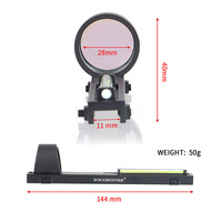 FOCUHUNTER Viseur à fibre optique vert léger 1x28 point vert rouge avec monture de 11mm et accessoires de chasse