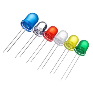 Rosso giallo bianco verde blu ambra bianco 8mm rotondo Dip Led Chip Diode