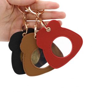 Stocked AA Coin Holder Keychain PU Leather Protective Cover Promotional Coin Keychain Lucky Golden Coin Case - Product Image 3