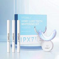 Kit de blanchiment des dents personnalisé Logo privé Kit de blanchiment des dents élimination rapide des taches avec lumière LED
