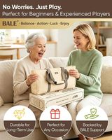 Geling – Offre Spéciale : Tuiles de Mahjong Américain Améliorées, Fabrication Artisanale, Ensembles de Mahjong Beige avec Accessoires de Jeu Complets