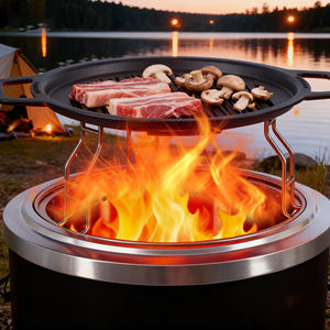 Yeni Ürün Modern Dış Mekan Paslanmaz Çelik Dumansız Ateş Çukuru Barbekü Izgara Tasarımıyla - Product Image 4