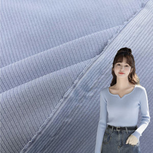 280gsm Heavy-Gauge Căng Chải dralon 3*2 xương sườn Twill dệt kim chống viên thuốc Cơ Sở Lớp Áo sơ mi cho cô gái để sử dụng hàng ngày - Product Image 3