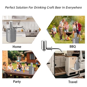 Pompe à bière électrique améliorée, distributeur automatique d'air pour bière et vin avec interrupteur à un bouton, pour <span class=keywords><strong>brassage</strong></span> de 2L/3.6L/4L/5L/10L, mini fût - Product Image 5