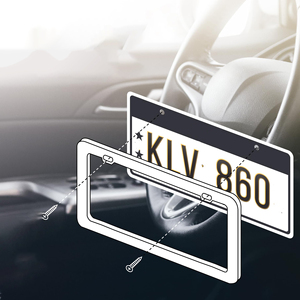 Marco de matrícula de diseño personalizado al por mayor cubierta de soporte de etiqueta de número personalizado con logotipo para coches - Product Image 2