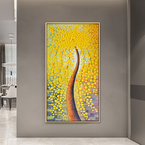 Trừu tượng phong cảnh handpainted dầu trên vải tường nghệ thuật tiền cây - Product Image 4