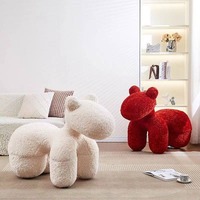 Fauteuil d'appoint en forme de poney, canapé créatif pour enfants, ornement décoratif pour le sol de la maison, cadeau de pendaison de crémaillère pour le salon