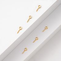 Vente en gros de mini anneaux cassés, broches à œillets filetés, fermoirs dorés, accessoires et composants en acier inoxydable pour la fabrication de bijoux DIY