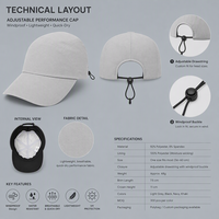 Sombrero de Sol Gris Claro de Ala Larga, Protección UV para Exteriores, Transpirable, Ajustable, Gorra de Ciclismo para Senderismo y Running, Proveedor Mayorista